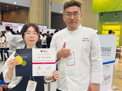 东南科大餐旅管理系勇夺韩国国际厨艺赛双奖项 迈向国际舞台闪耀发光